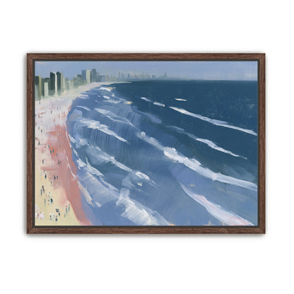 White surf on blue water