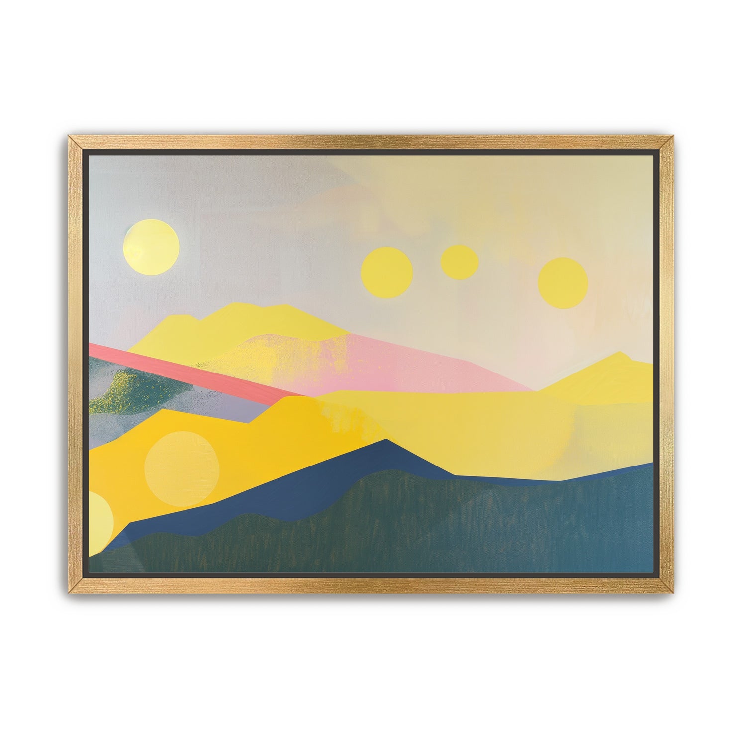 Many suns above the hills