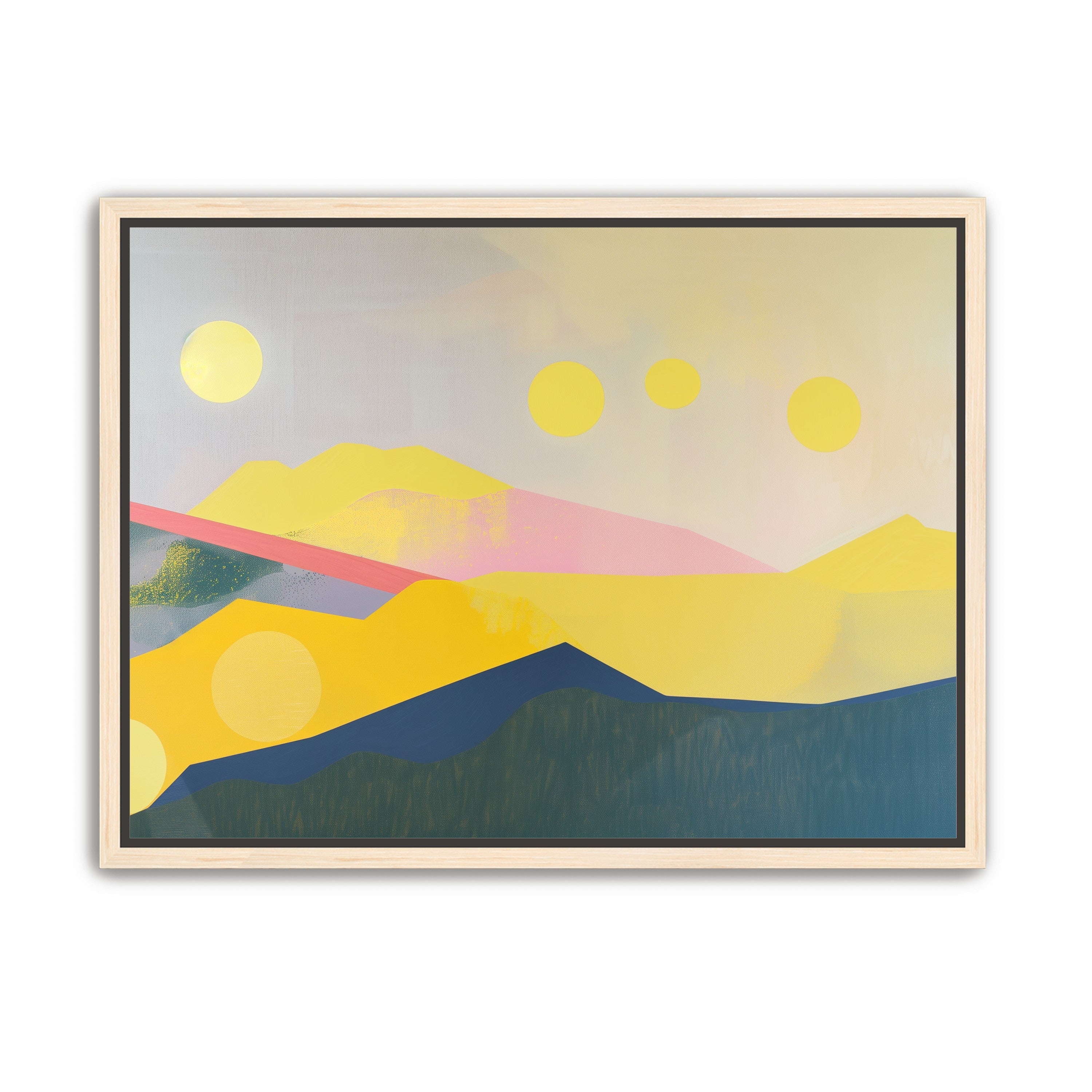 Many suns above the hills