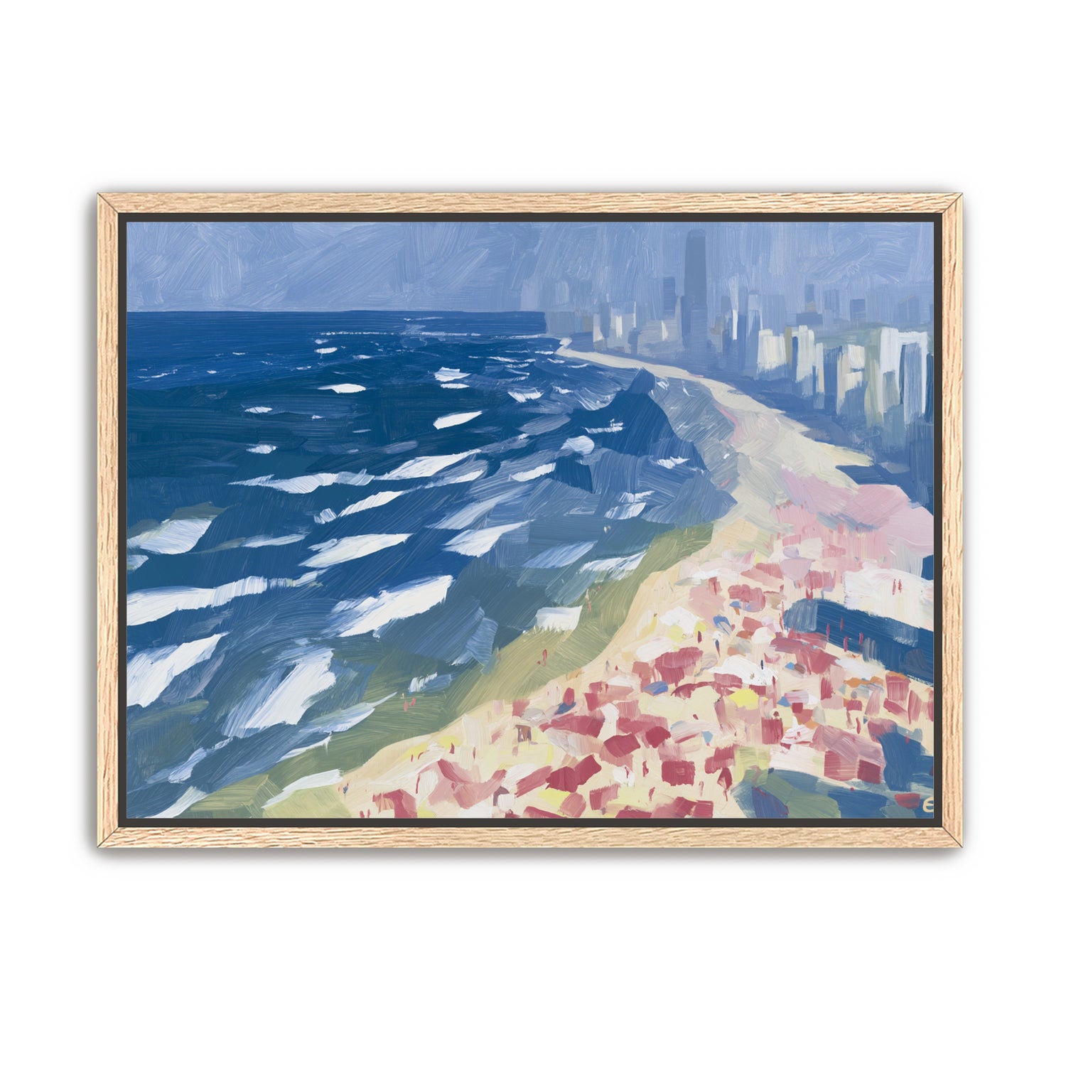 City towers above the surf