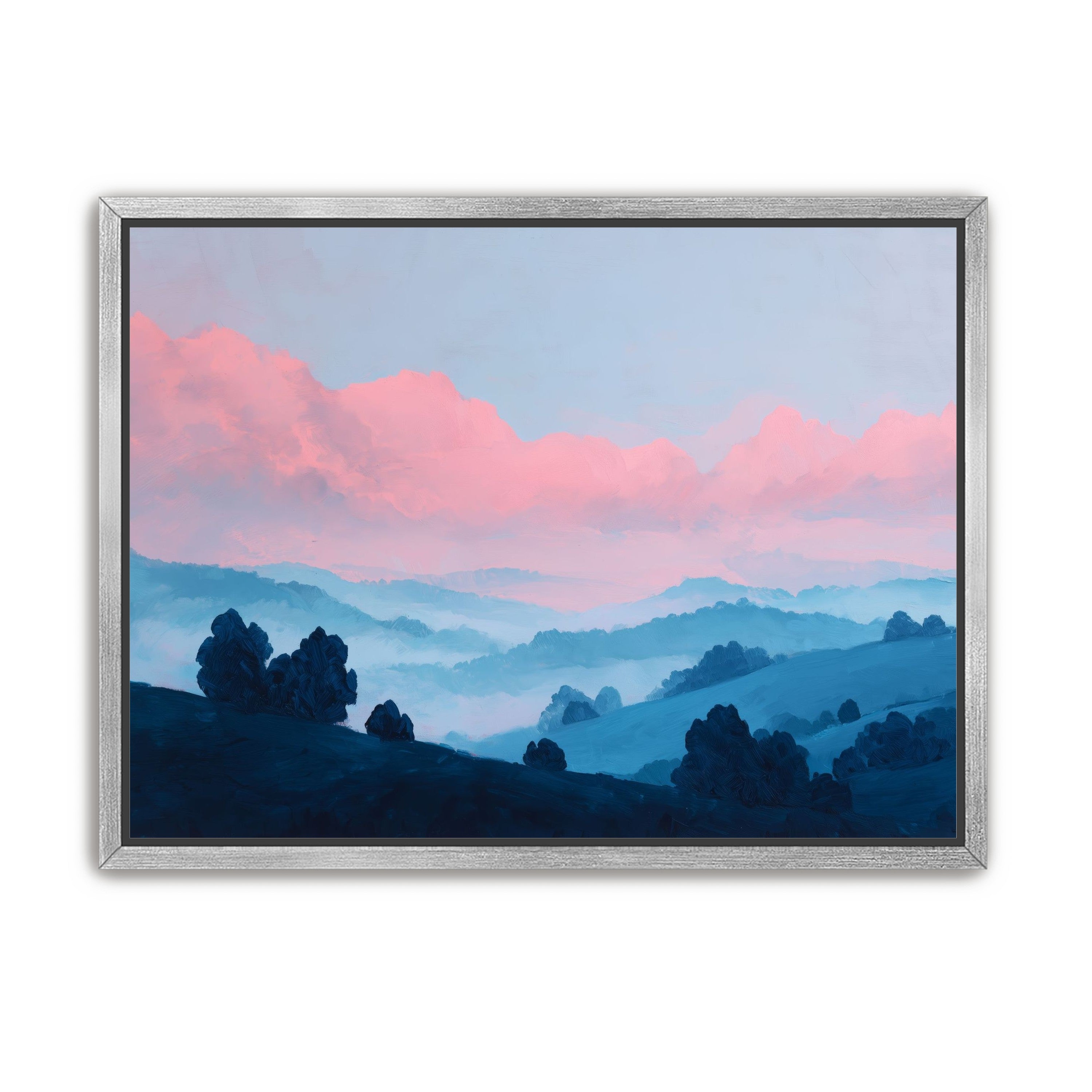 Pink Cloud Band Over Blue Ridges