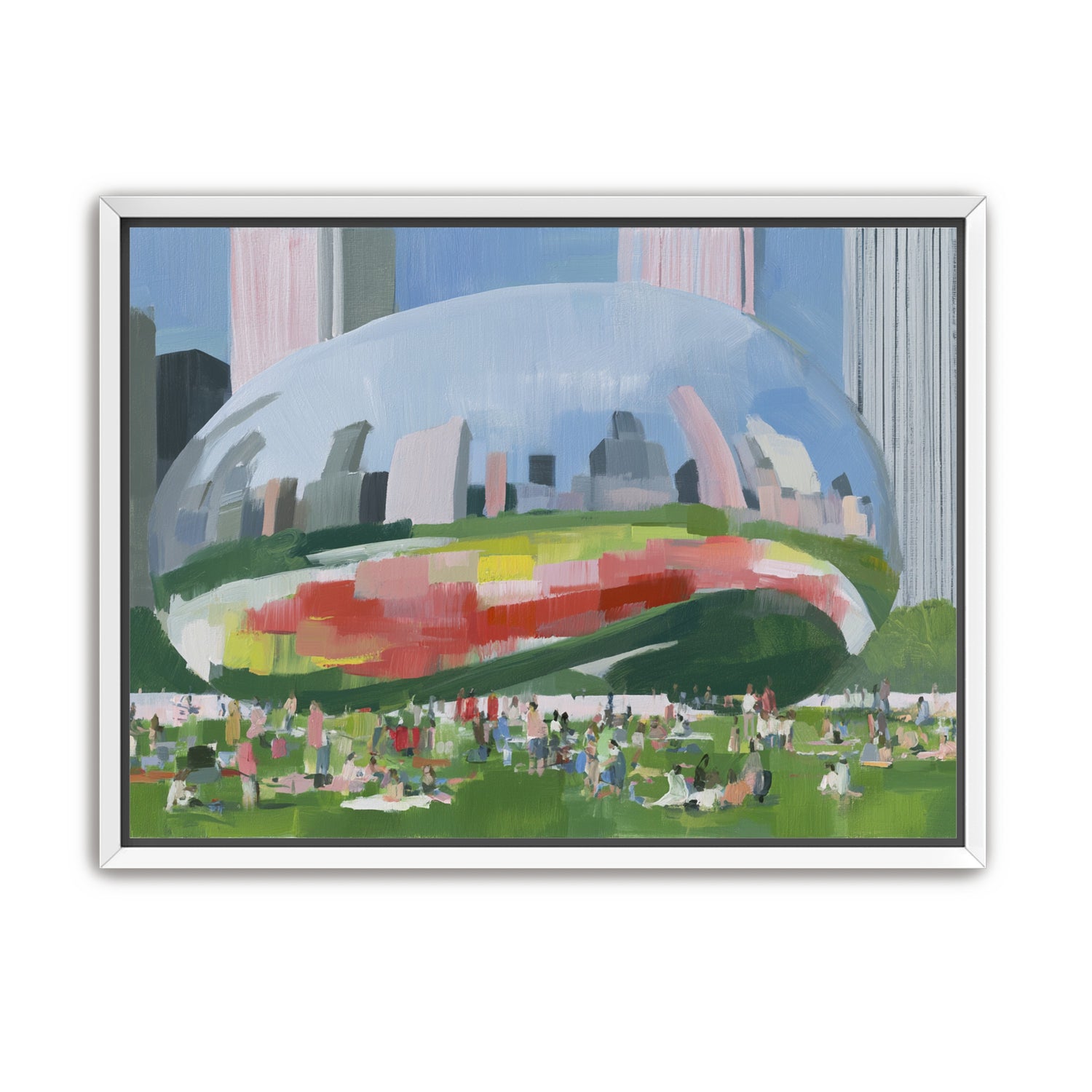 Picnic under the mirrored dome