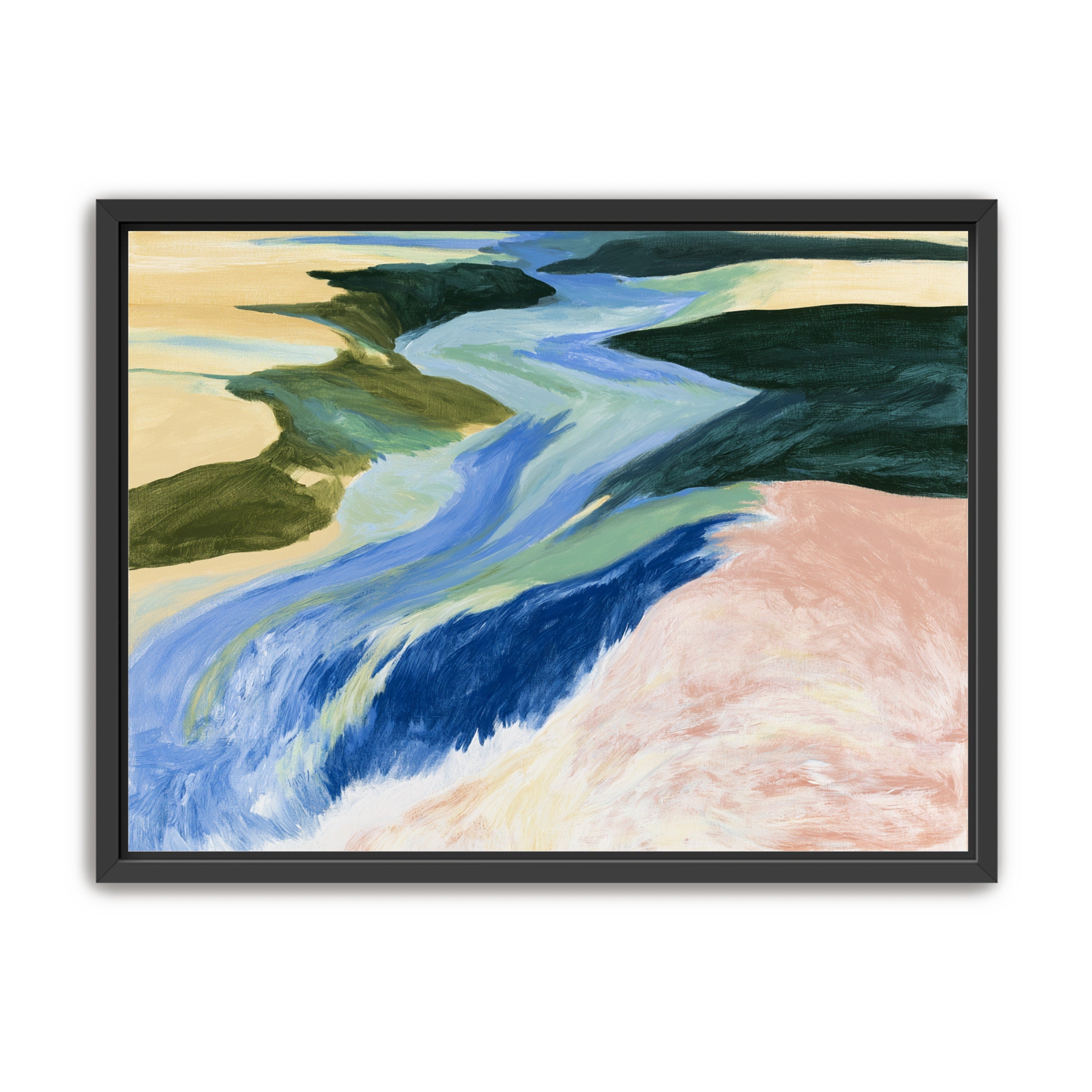 River bends through sandbars