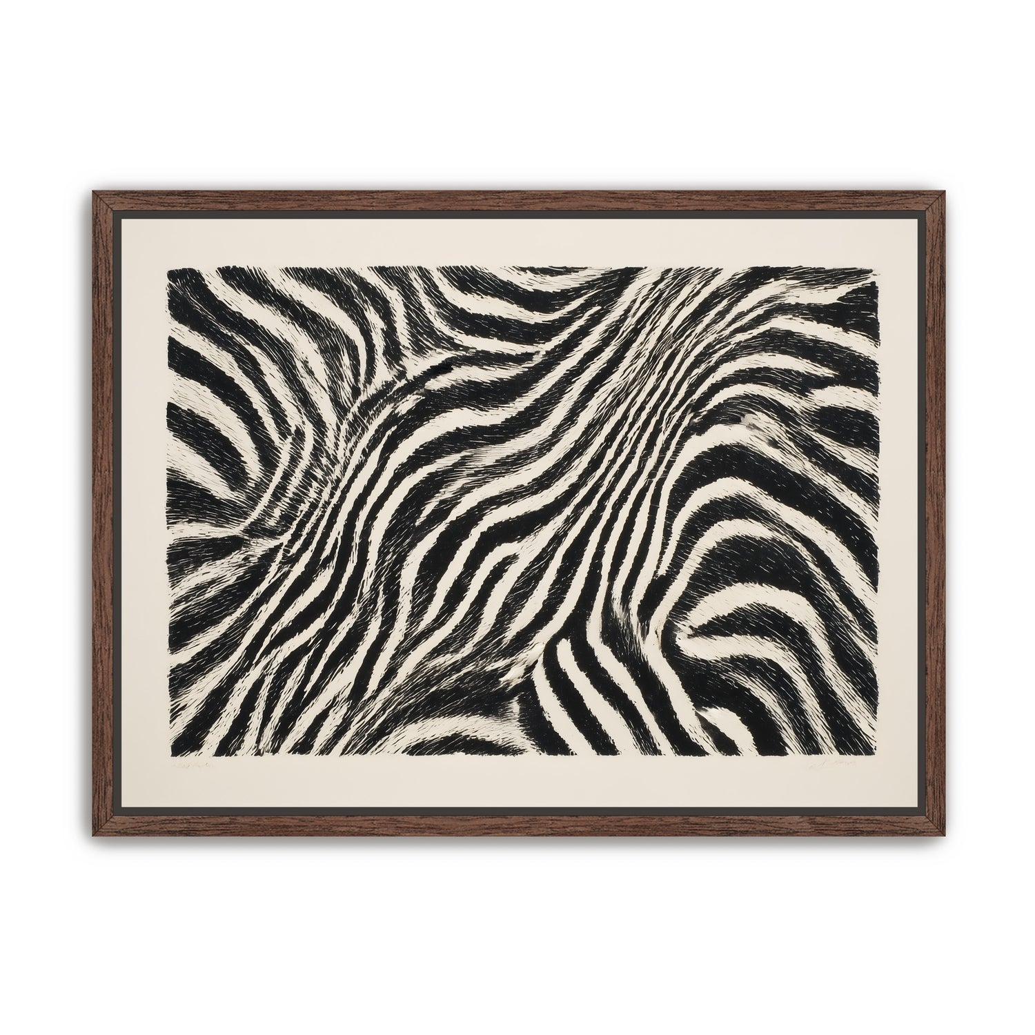 Zebra stripes across the frame