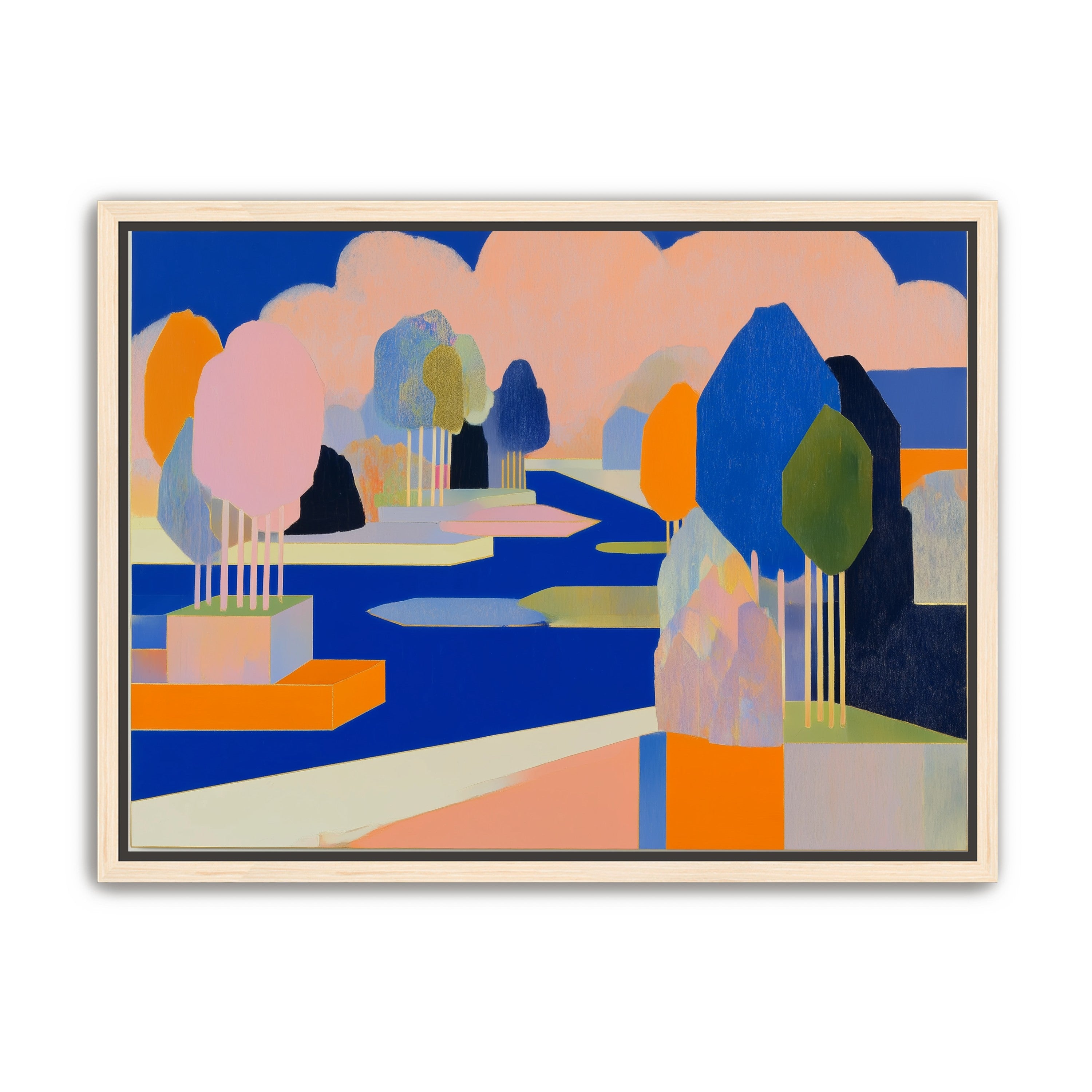 Trees among the blue bends