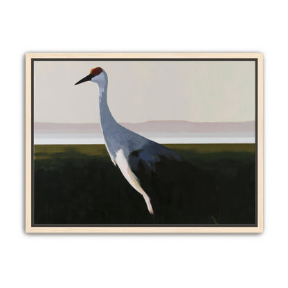 Crane with a red crown