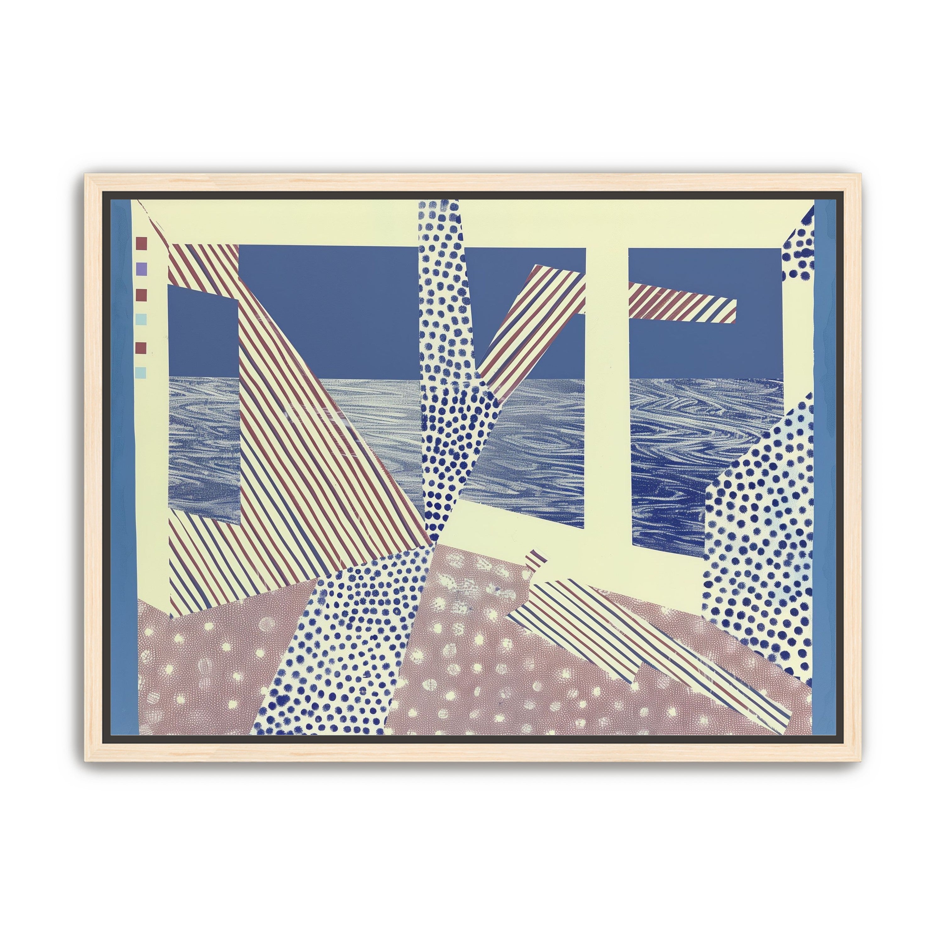 Stripes cut through dots