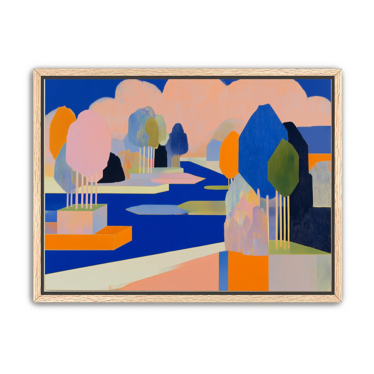 Trees among the blue bends