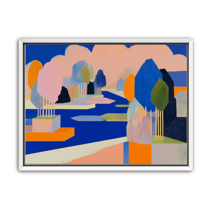 Trees among the blue bends