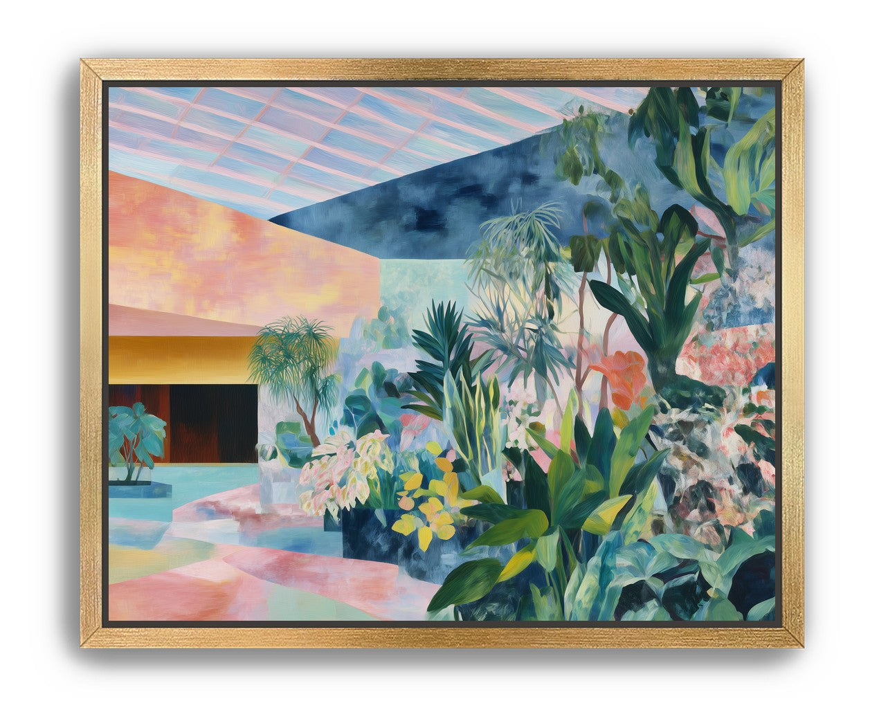 Pastel rooms for green leaves