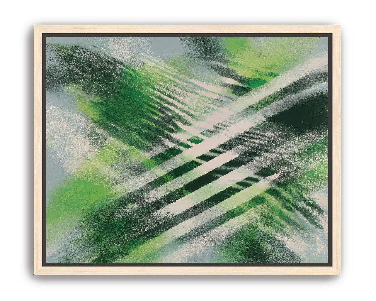 White X across green field