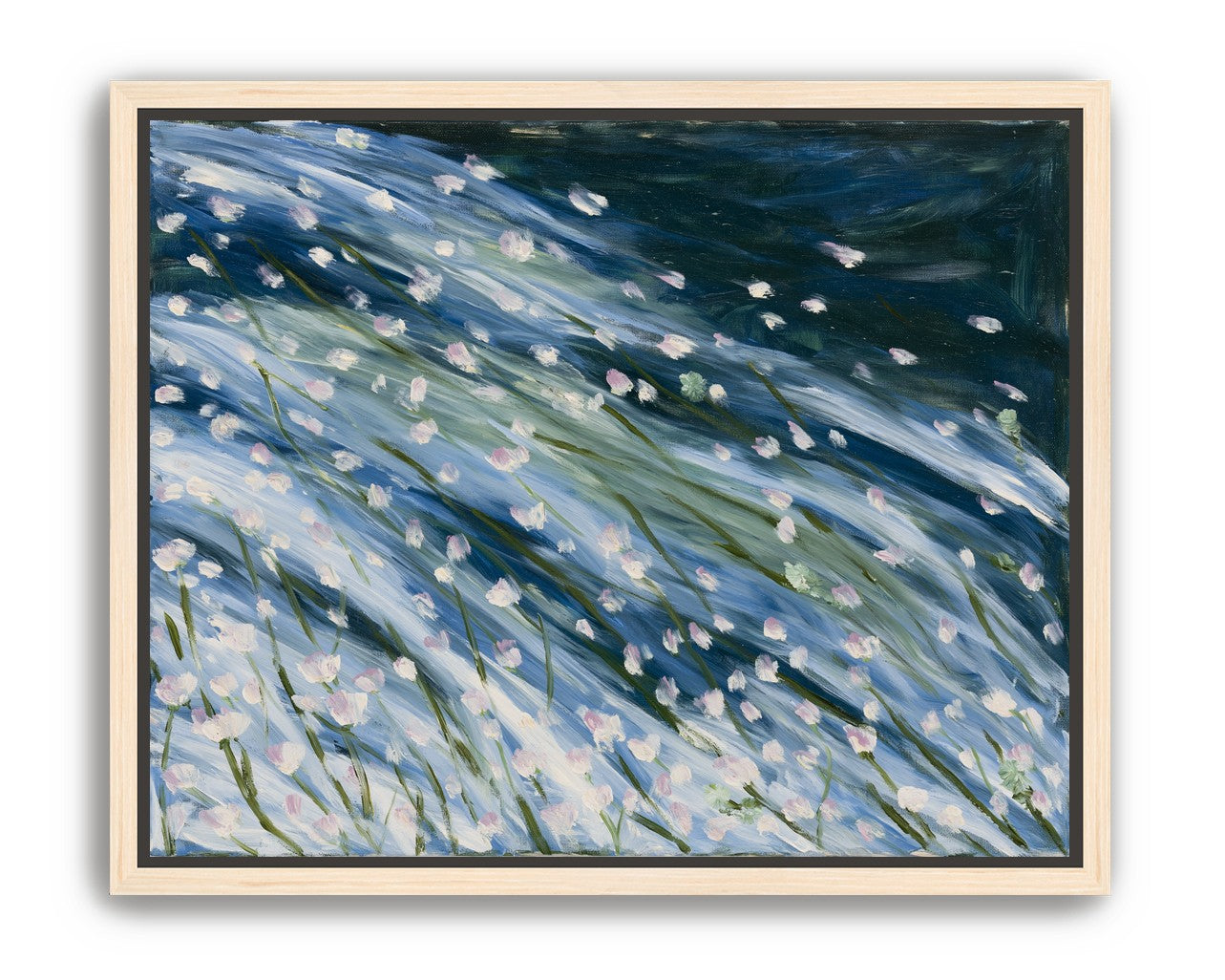 Flowers in a blue rush
