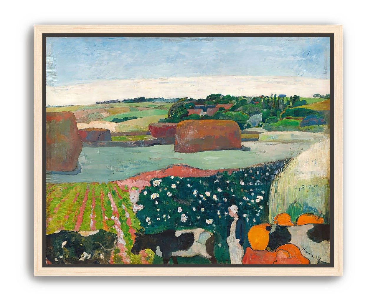 Haystacks in Brittany by Gauguin