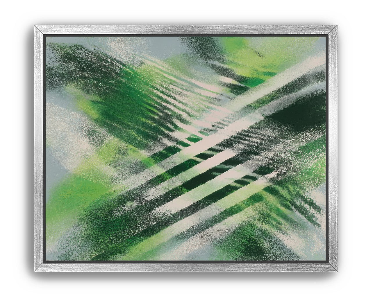 White X across green field