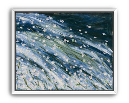 Flowers in a blue rush