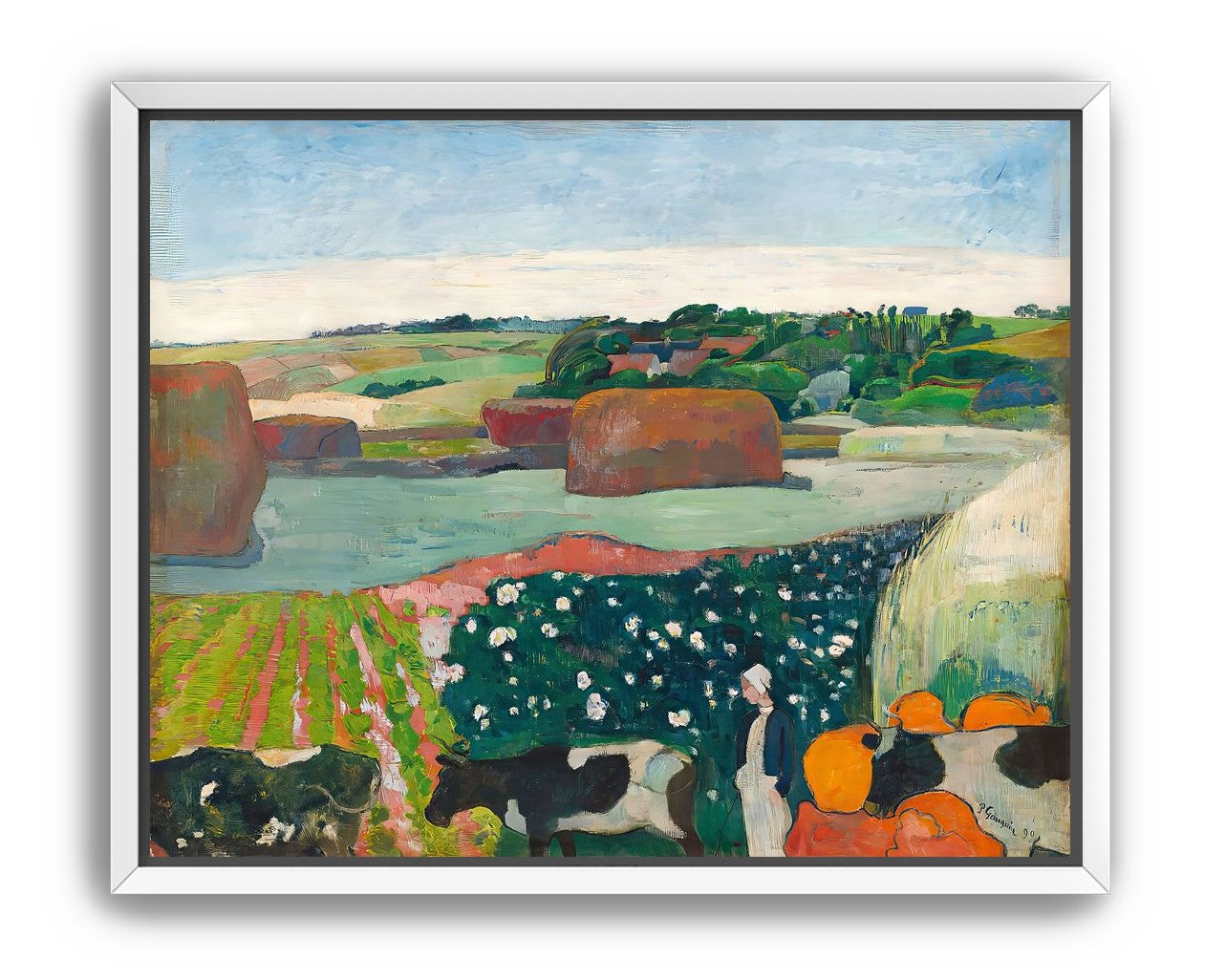 Haystacks in Brittany by Gauguin