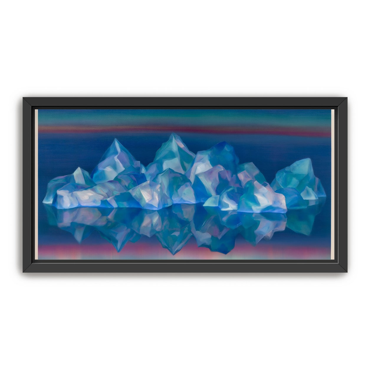 Icebergs in banded twilight
