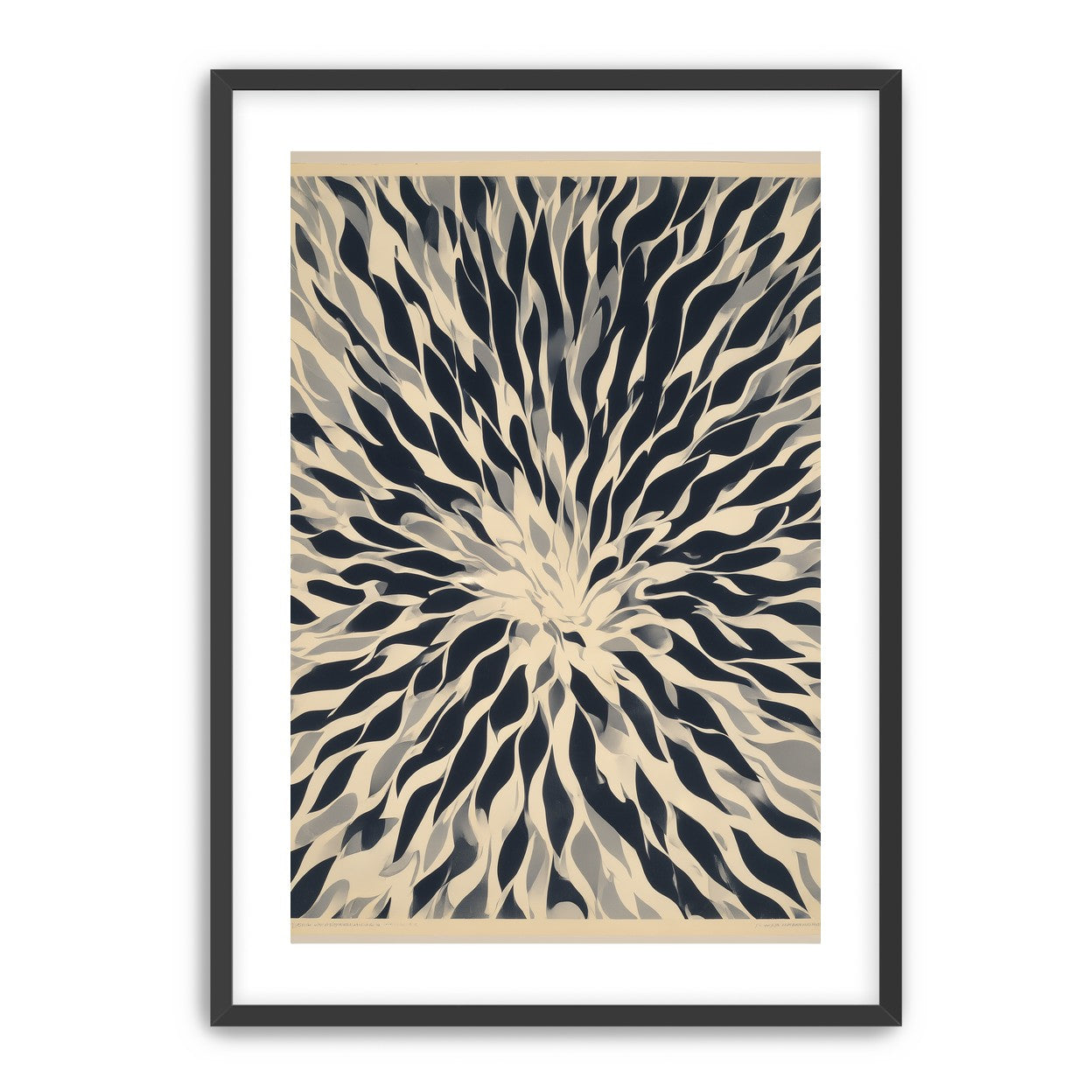 Dark forms around a white center