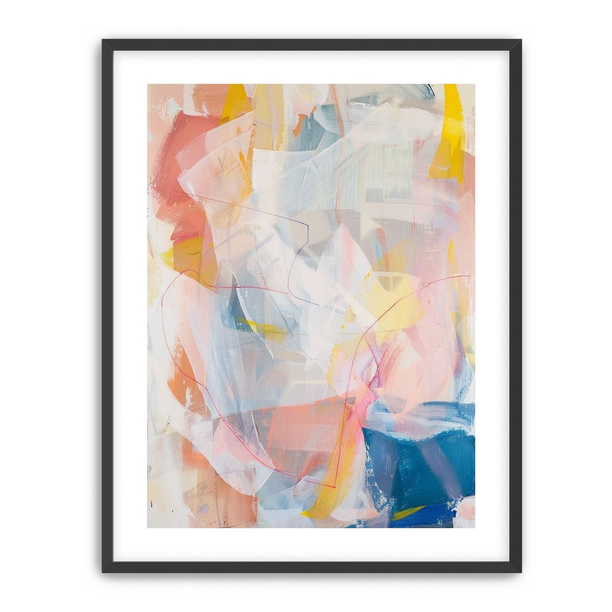 Non-Representational: Pale layers with a red loop