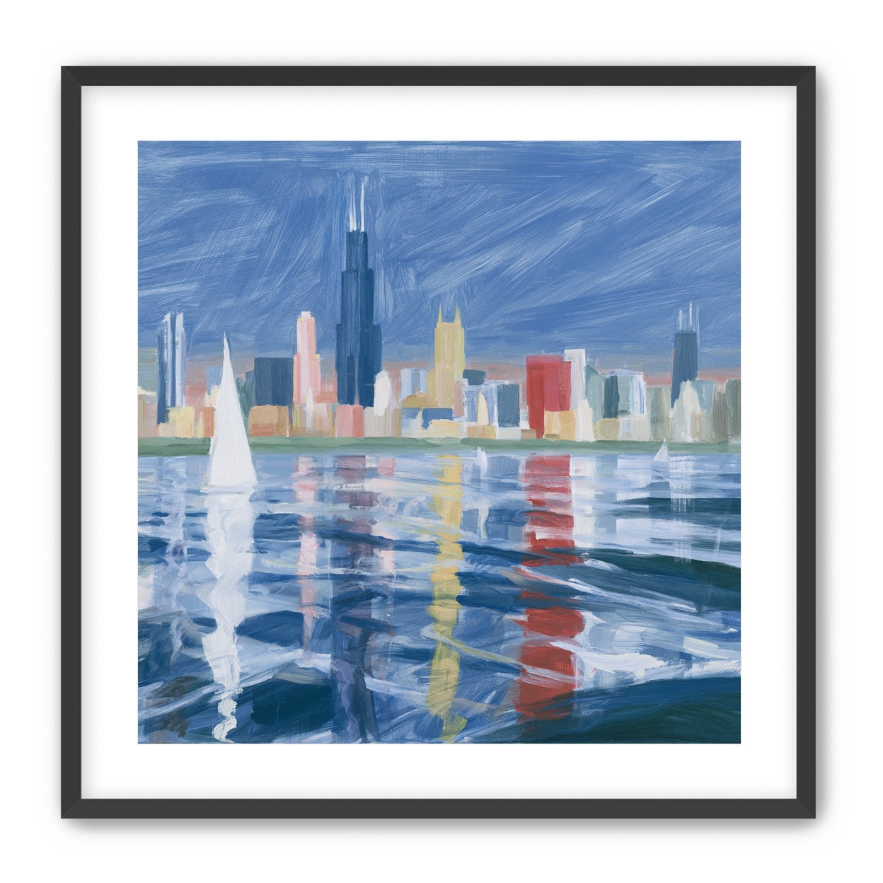Sailboats before the skyline