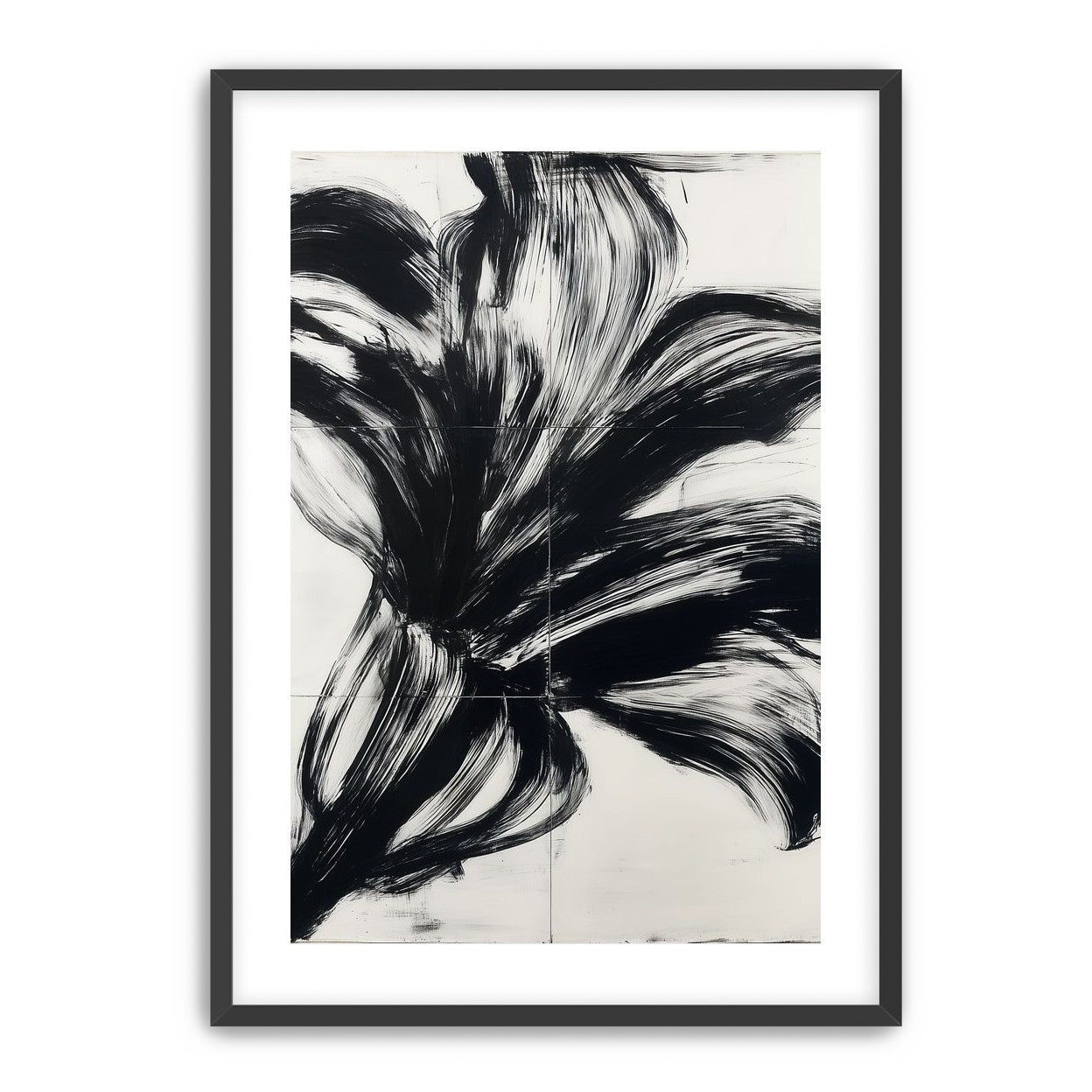 Black surge on white grid