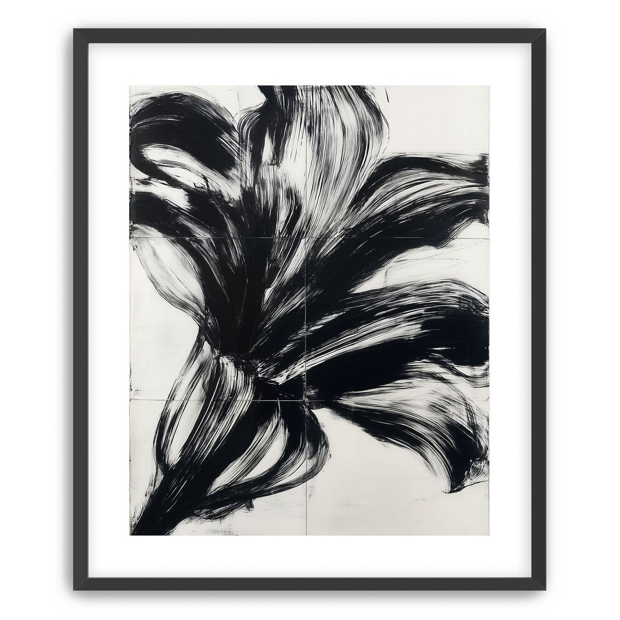 Black surge on white grid