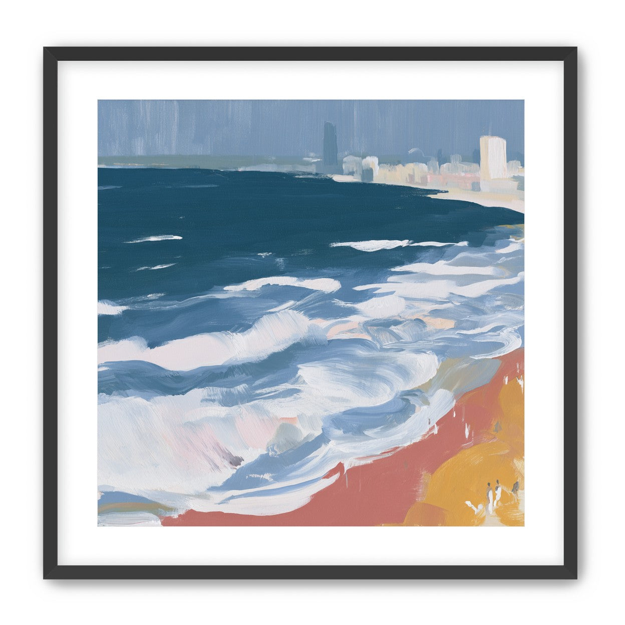 White surf along the city beach
