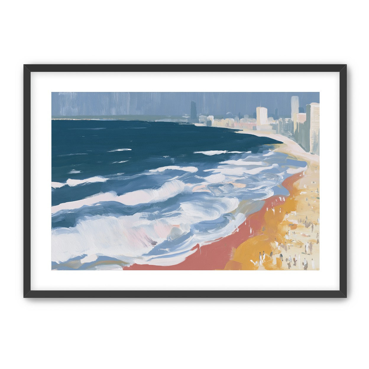 White surf along the city beach