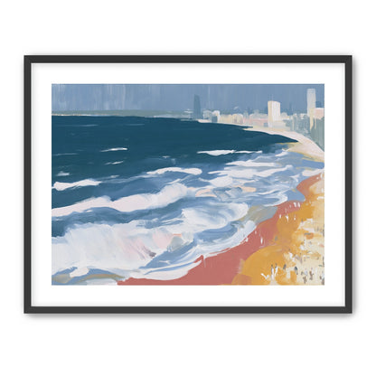 White surf along the city beach