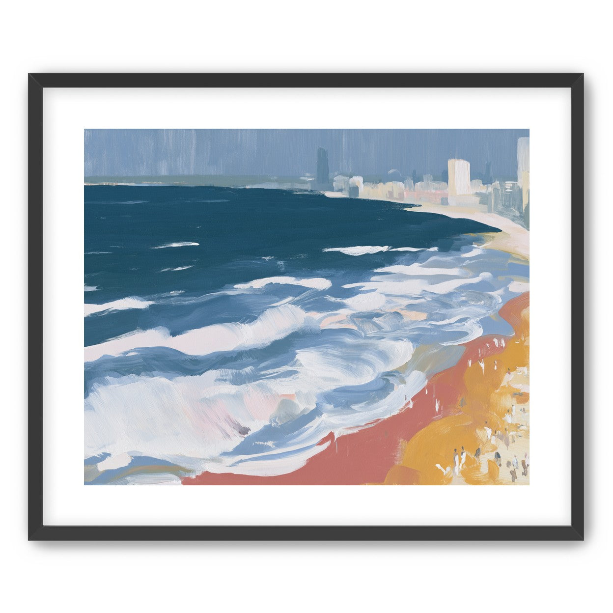 White surf along the city beach