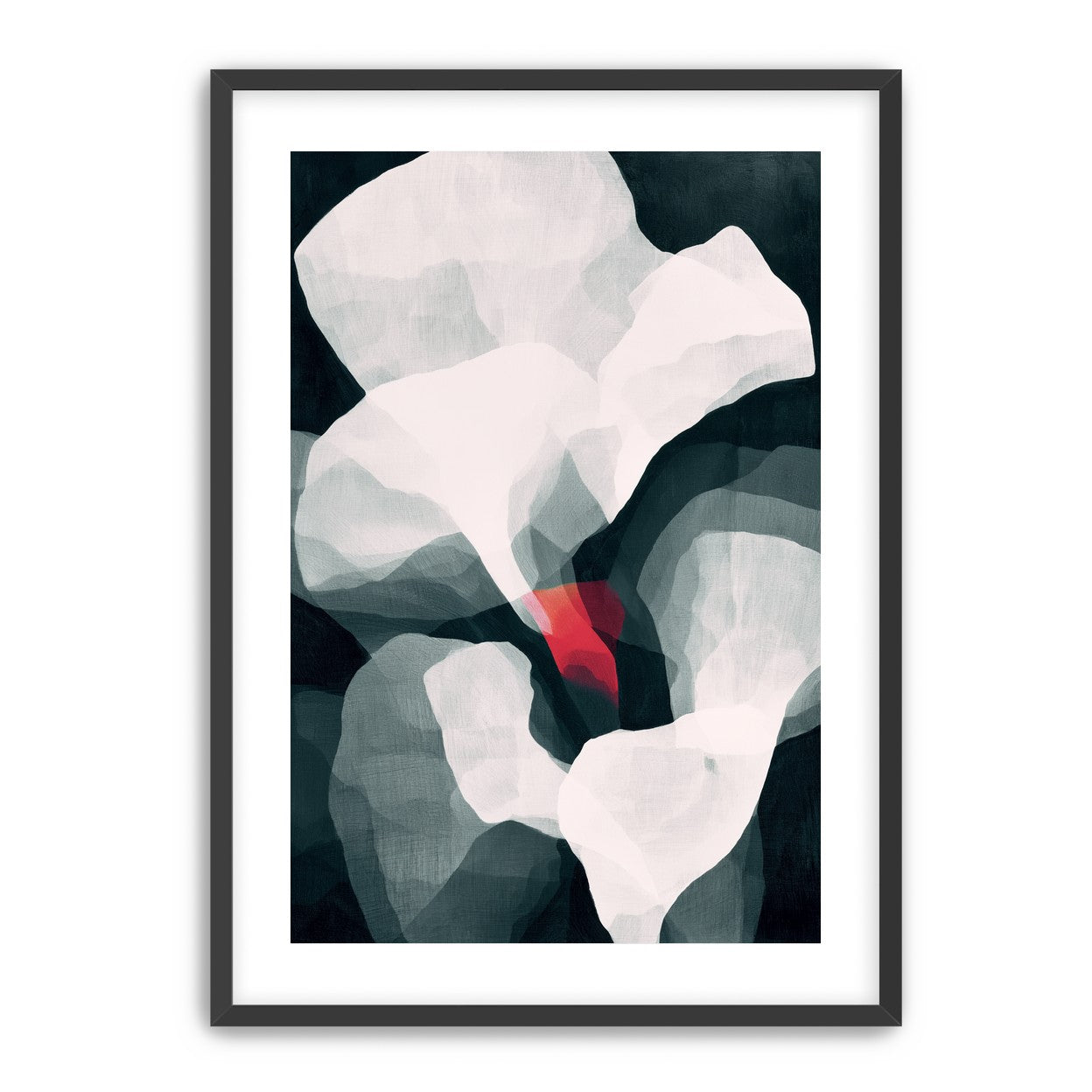 Red wedge among pale layers