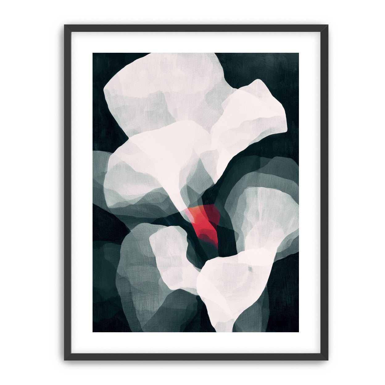 Red wedge among pale layers