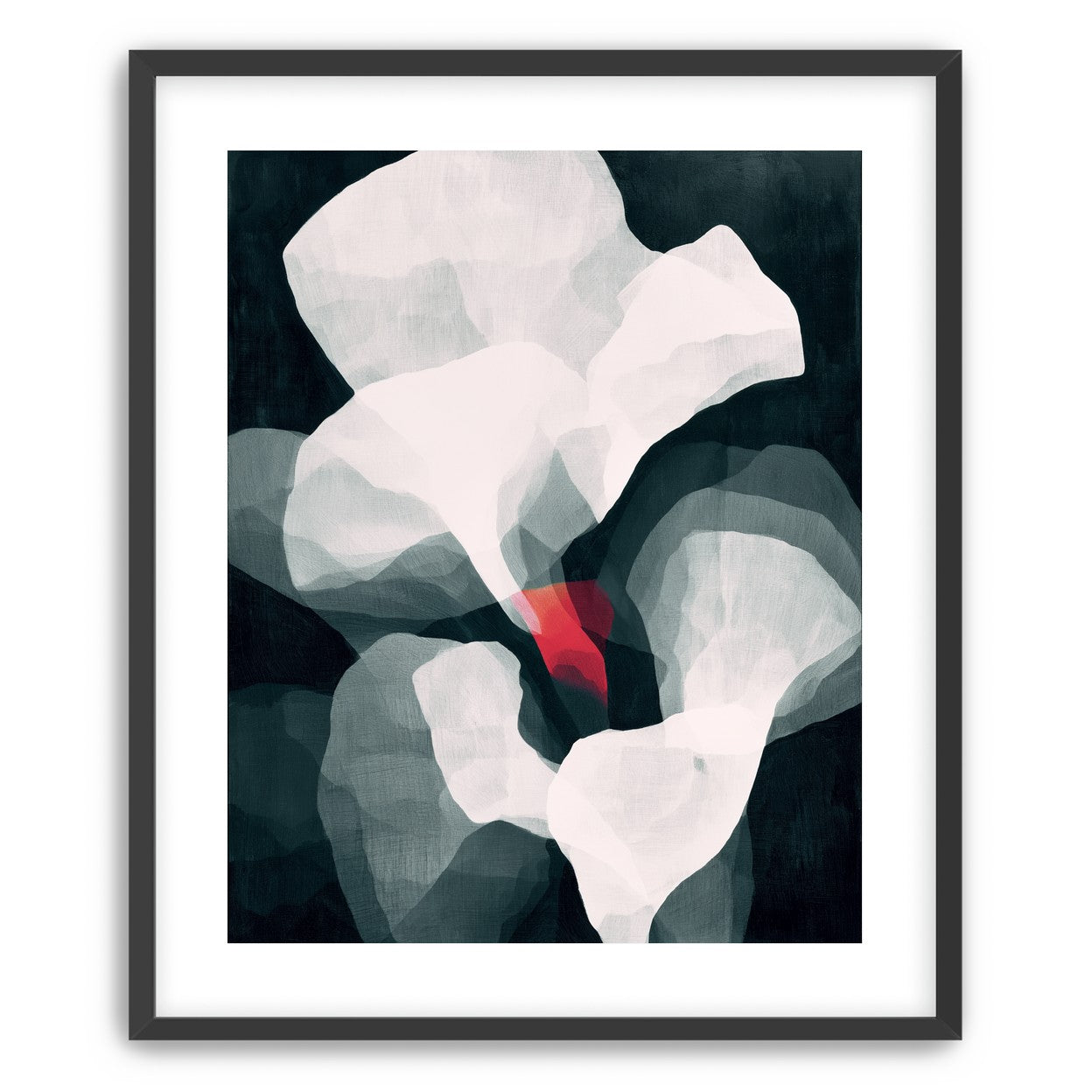 Red wedge among pale layers