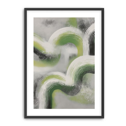 White arcs in green haze