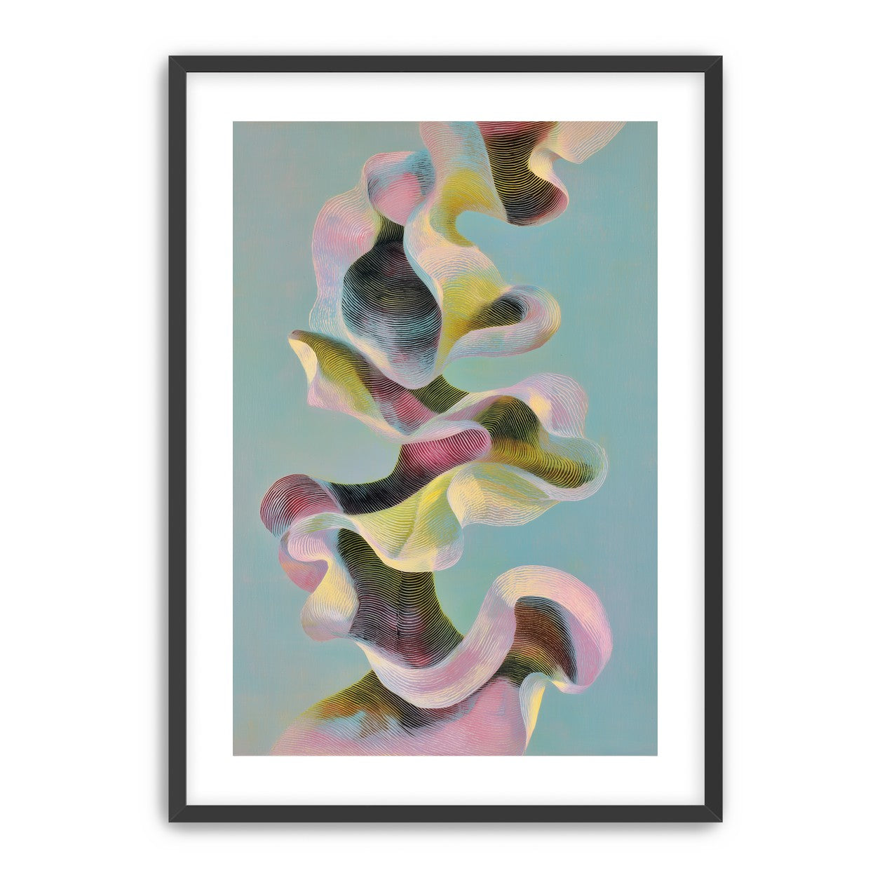 Folded ribbons in suspension