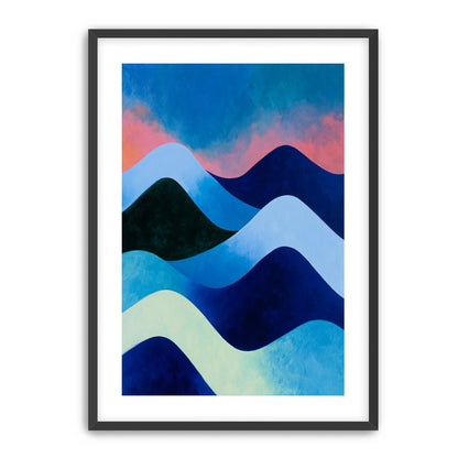 Layered blue hills at dusk