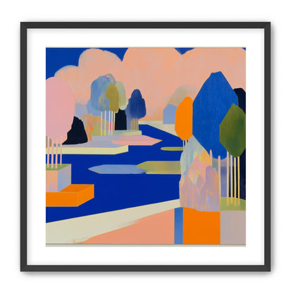 Trees among the blue bends