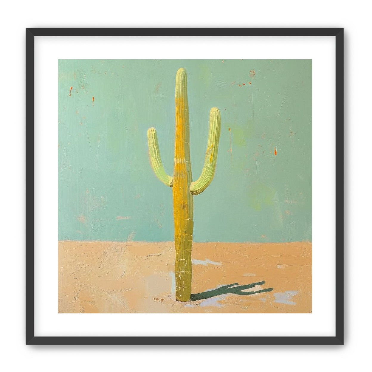 Saguaro beneath a pale sky