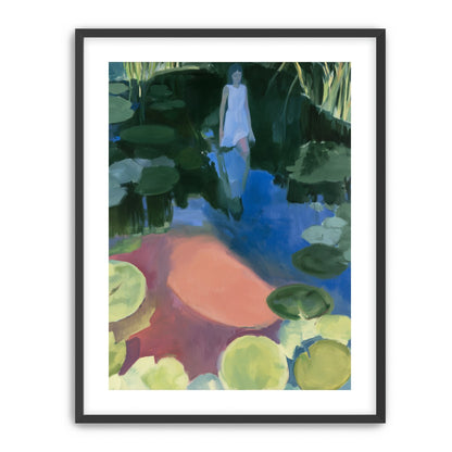 Woman in the lily pond