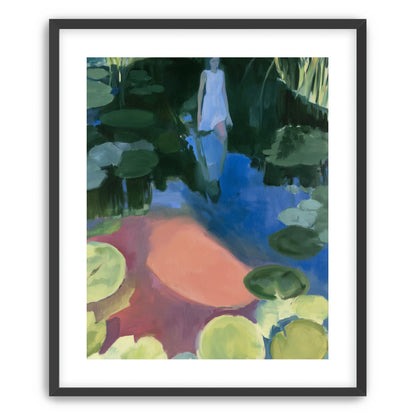 Woman in the lily pond