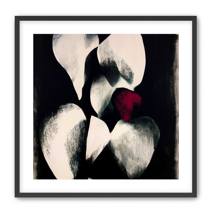 Red petal in shadowed bloom