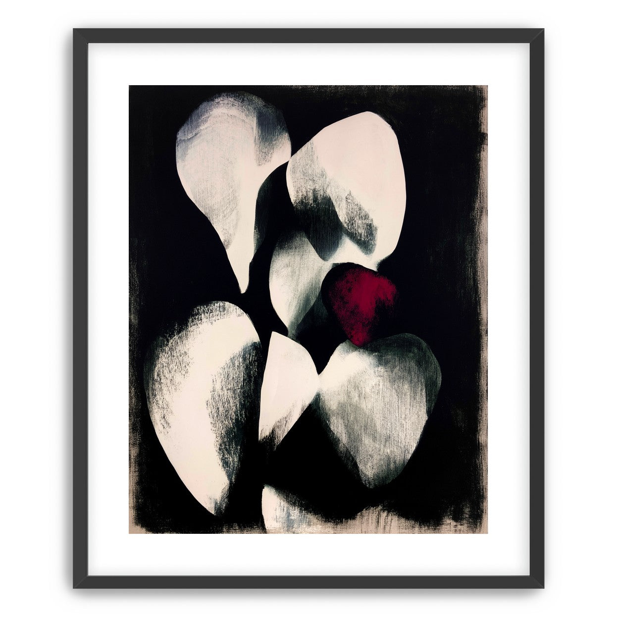 Red petal in shadowed bloom