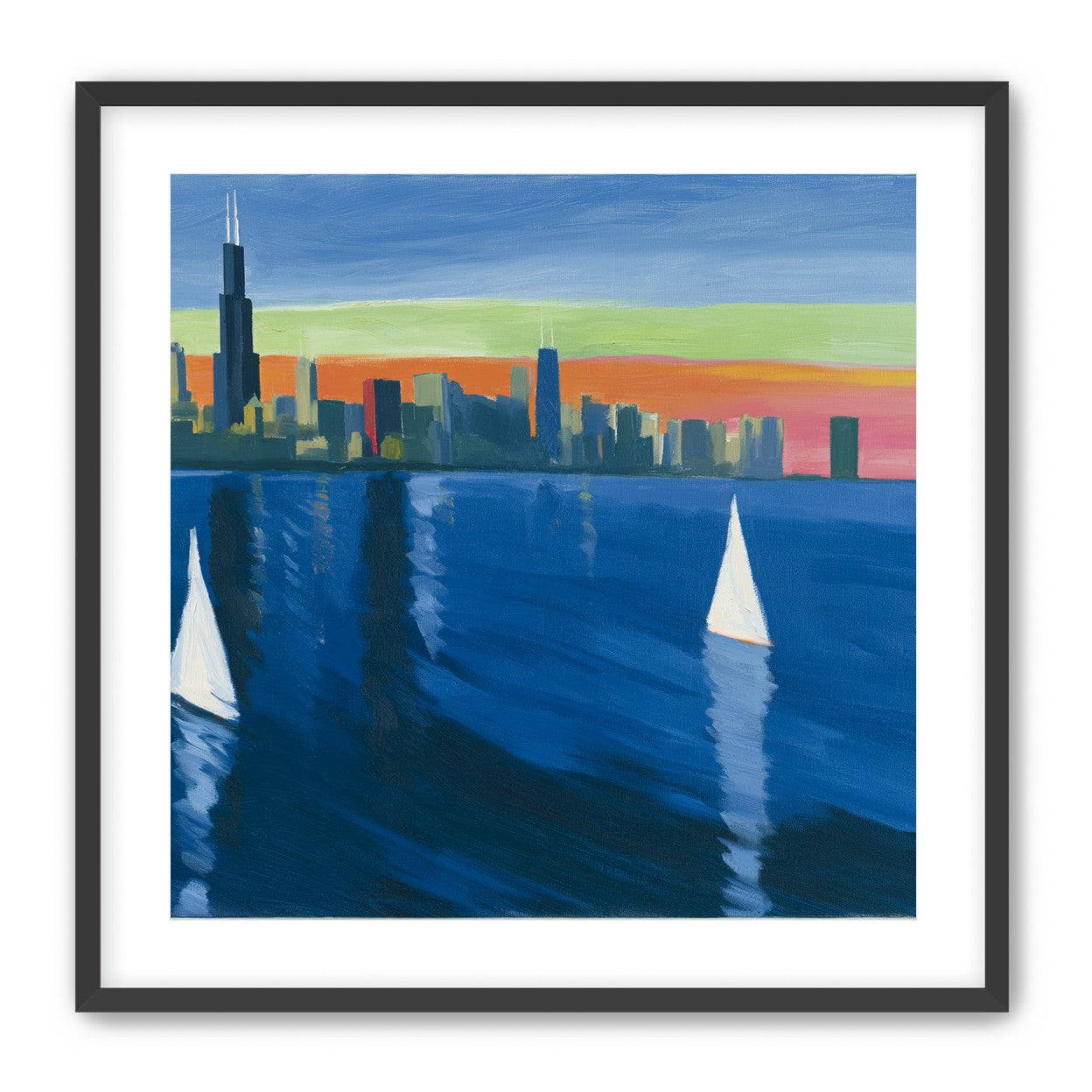 White sails against the skyline