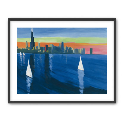White sails against the skyline
