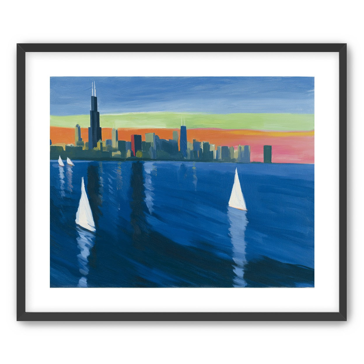 White sails against the skyline