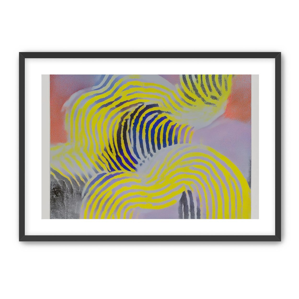 Yellow bends through violet