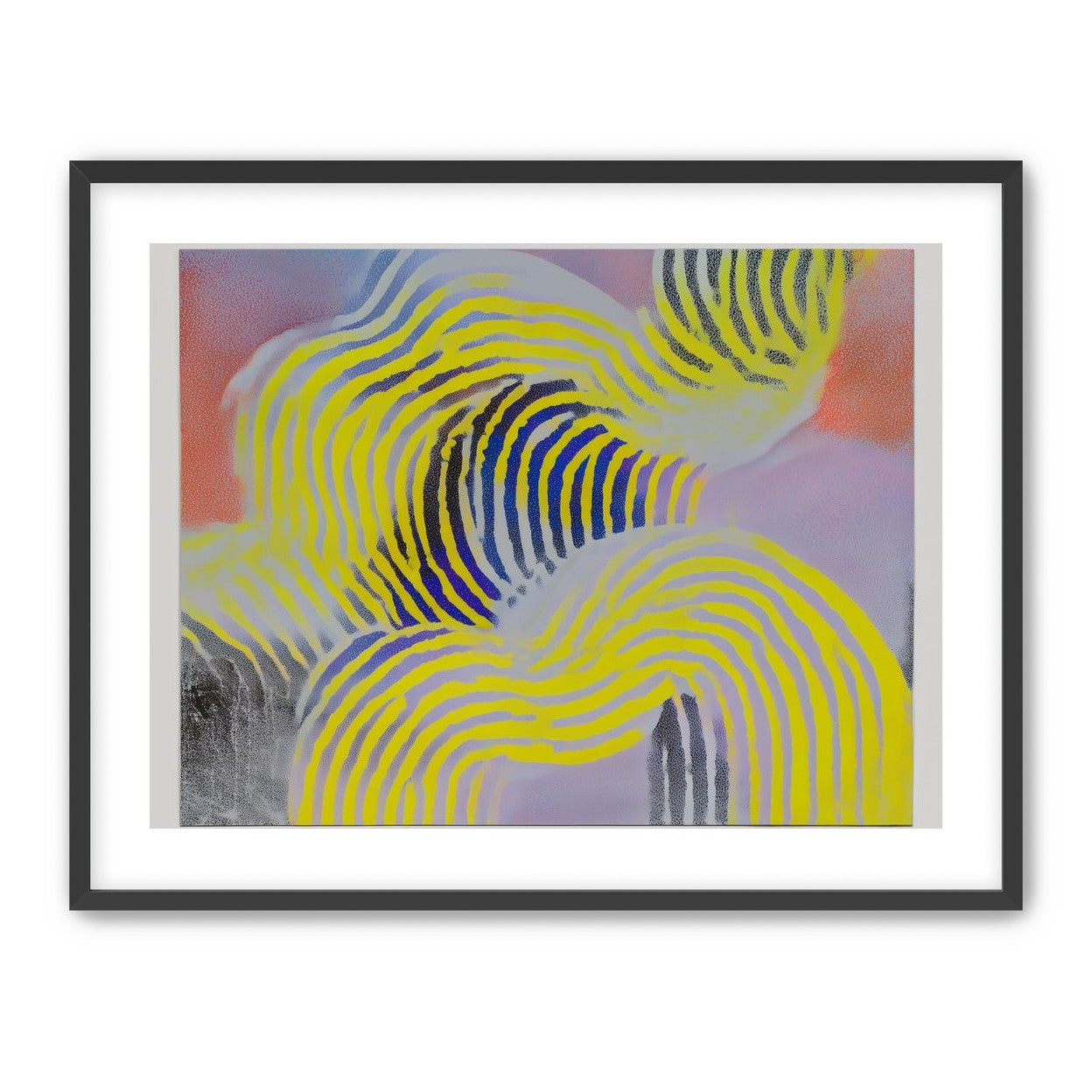 Yellow bends through violet