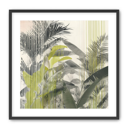 Chartreuse rain through palms