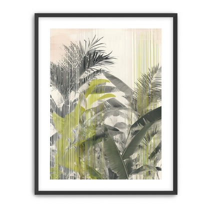 Chartreuse rain through palms