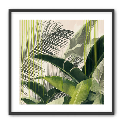 Green drips over palms
